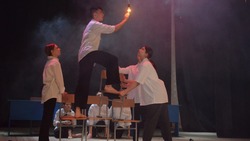 Детям концлагерей посвящается… Показ спектакля-драмы «Воздухом дышать» состоялся в Волоконовке