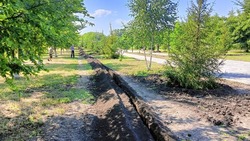 В посёлке Волоконовка продолжается благоустройство «Парка Победителей»
