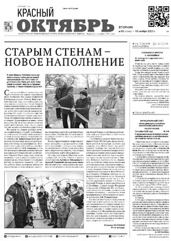 Газета «Красный Октябрь» №93 от 15 ноября 2022 года 